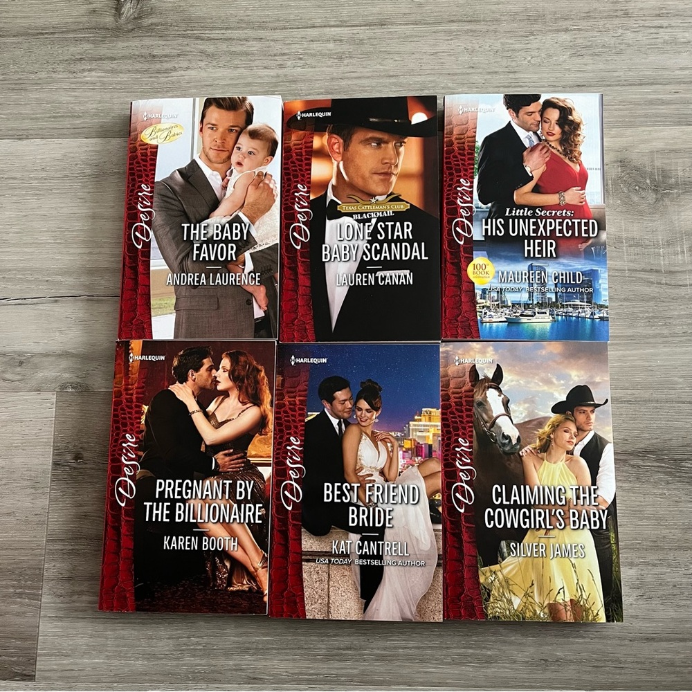 6 NWT Harlequin Desire Paperback Romance Novels